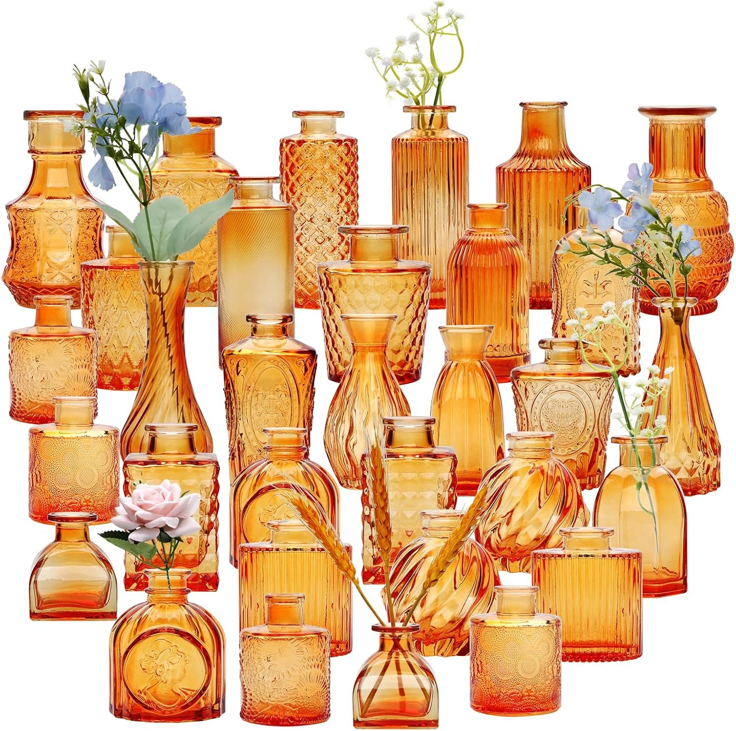 Small vases, suitable for table settings, wedding vases, mini vintage vases, suitable for wedding decorations